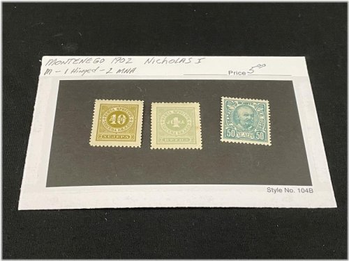 Montenegrin Stamp Trio - Nicholas I Series