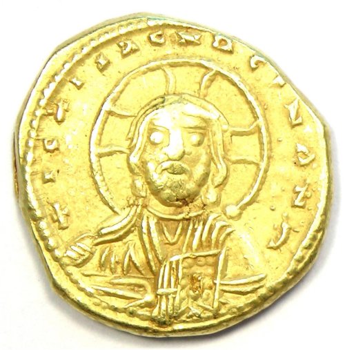 Constantine IX Electrum Tetarteron Coin 1042 AD - Very Fine / Extremely Fine