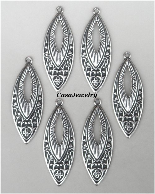 Filigree Sterling Silver Drop Findings Set