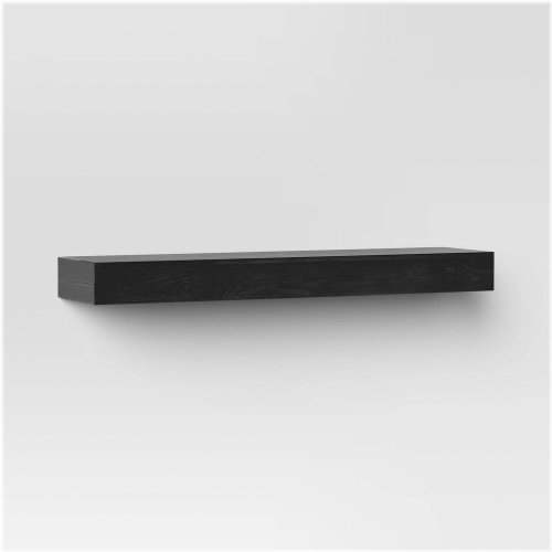 Black Oak Floating Wall Shelf