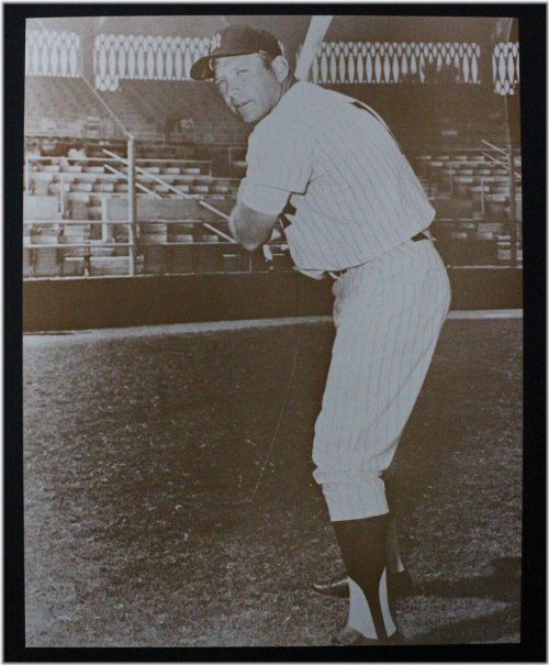 Mantle's Sepia Tone Yankees Tribute Print