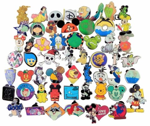 Magical Memories Pin Collection - 50 Unique Disney Vacation Pins with No Duplicates