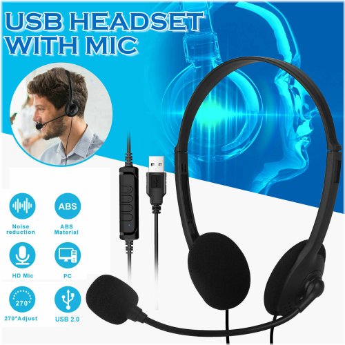 ClearChat USB Headset with Noise Cancelling Microphone