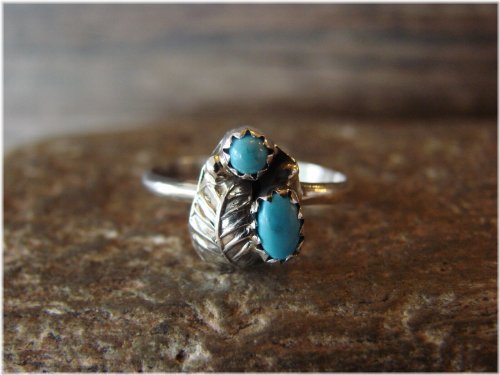 Feathered Turquoise Dream Ring by Roselene Joe