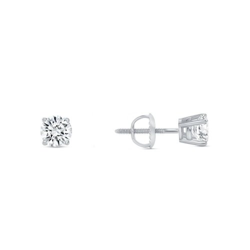 Sparkling Diamond White Gold Earrings