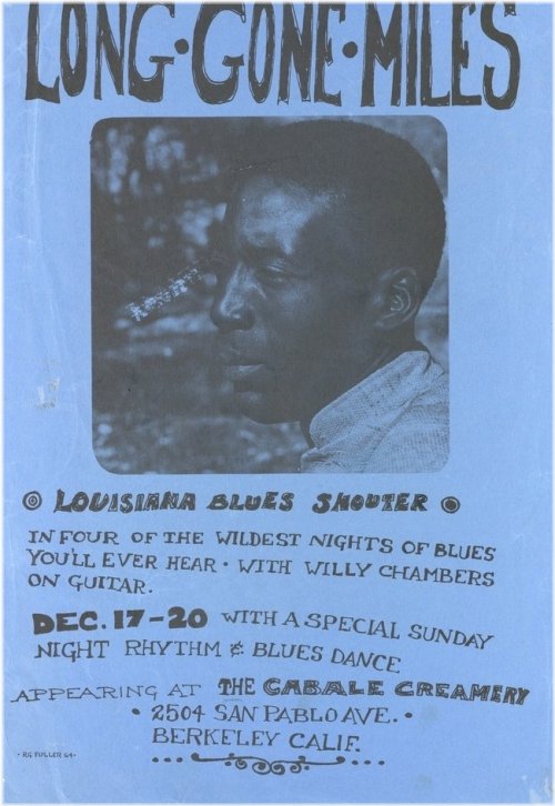Electric Blues Concert Poster - Luke Long Gone Miles 1964