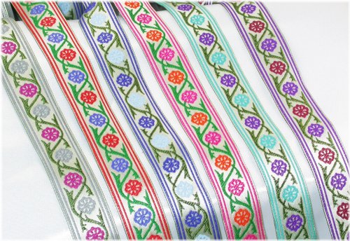 Floral Vine Jacquard Ribbon Roll