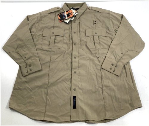 Silver Tan Long Sleeve Class B Uniform Shirt by 5.11