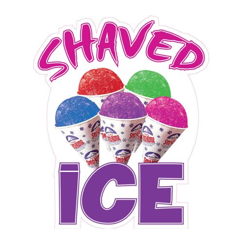 Purple Shaved Ice Decals for Food Trucks and Concessions