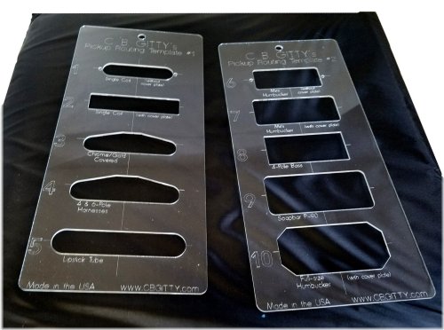 Acrylic Pickup Routing Templates with Popular Pickup Options