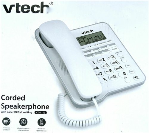 White Speakerphone with Caller ID by VTech