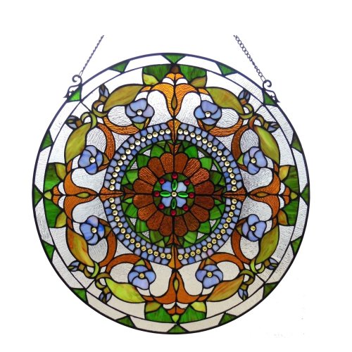 Victorian Round Stained Glass Suncatcher