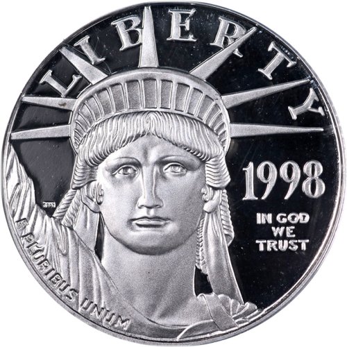 1998-W American Eagle Platinum Coin - PR69 DCAM Blue Label