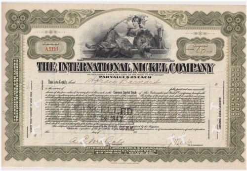 Nickel Lion Certificate