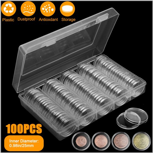 Silver Dollar Coin Display Case Set for 10 Coins