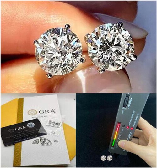 Dazzling Moissanite Stud Earrings