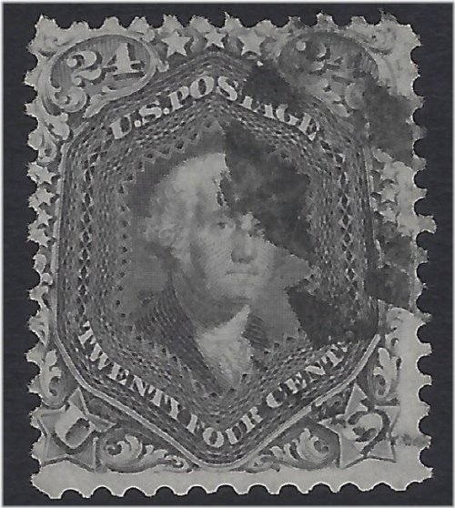 19th Century US Stamp - Grayish Lilac, Sound, Light Cancel