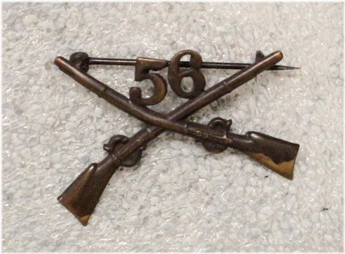 56th Infantry Regiment Collar Pin - c.1900