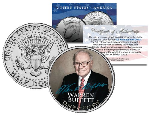 JFK Half Dollar Coin Commemorating Warren Buffett's Investment Legacy