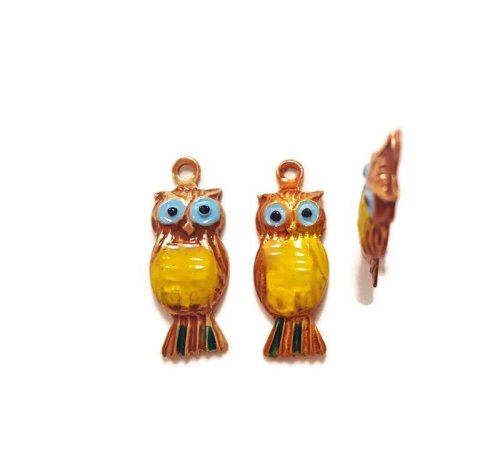 Golden Owl Charm Set