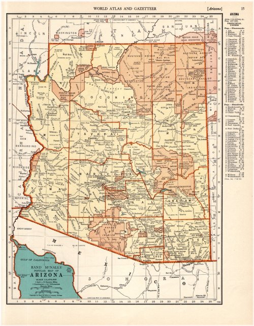 Vintage Arizona Cartography