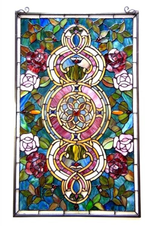 Sunlit Medallion Glass Panel