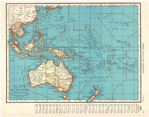 Vintage Oceania Cartography: 1943 Philippines & Pacific Islands Map (593)