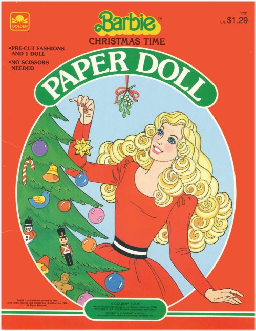 Christmas Time Glam Paper Doll Set