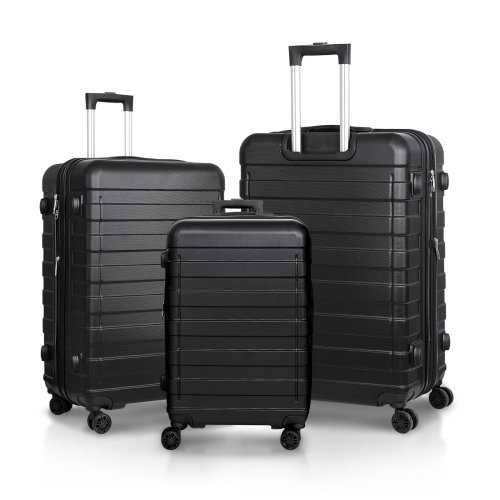 JetSet Trio Hardside Spinner Luggage Set - Black