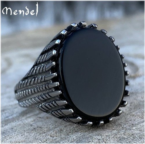 Onyx Art Deco Ring for Men