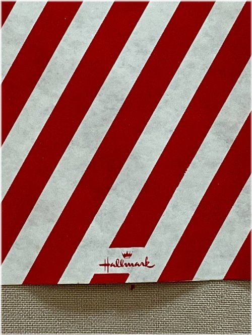 Vintage Hallmark Christmas Candy Cane Stripe Gift Wrap