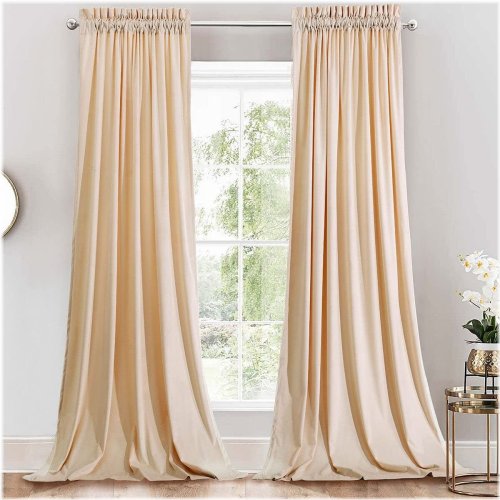 Velvet Heavyweight Rod Pocket Curtain Set