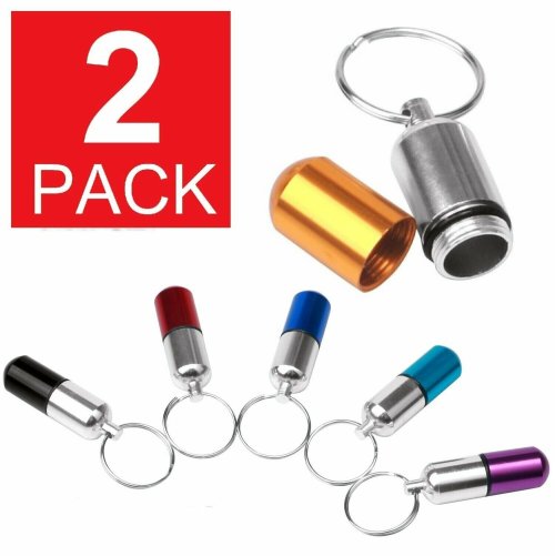 AquaCap Mini Pill Holder Keychain Duo