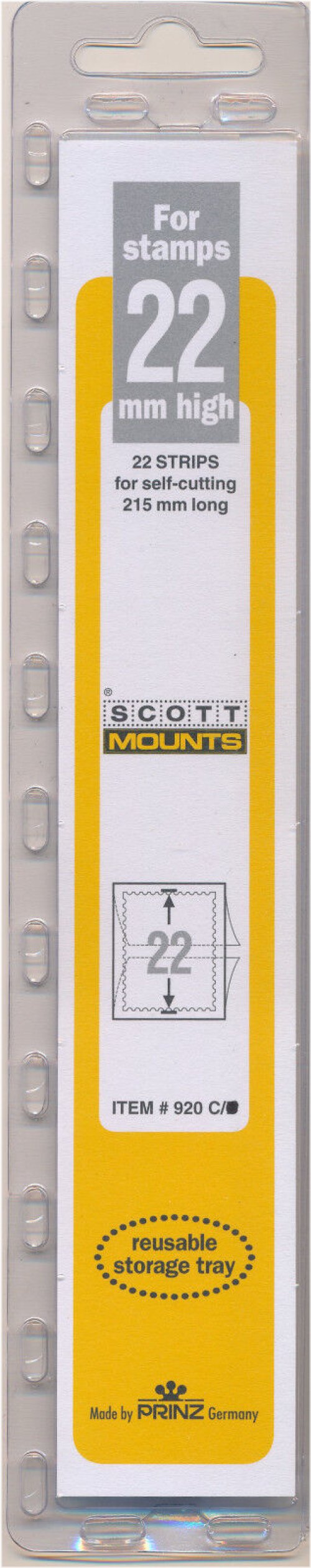 Scott Strip Mounts - Pack of 22, Black, 22/215 mm (920)