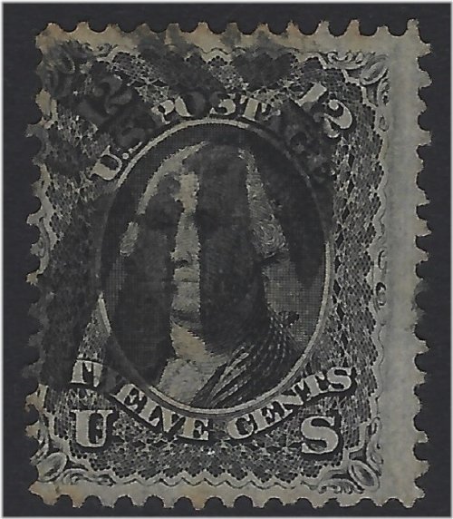 19th Century United States Stamp with Fancy Leaf Cancel