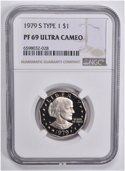 1979-S Type 1 Susan B Anthony Dollar NGC Brown Label - PF69 UCAM