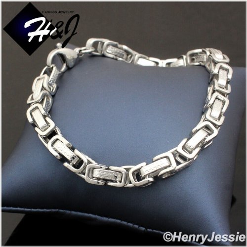 Silver Byzantine Box Link Chain Bracelet