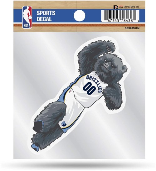 Grizzlies Mascot Logo Clear Backing Decal