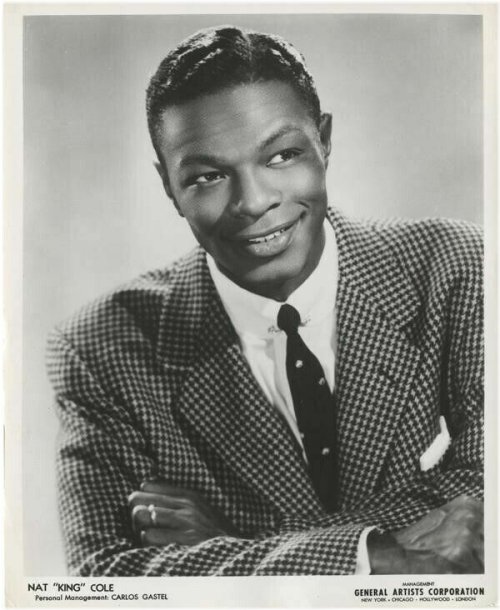 Vintage Publicity Portrait of Nat King Cole - 1950s Authentic Stamped Photograph