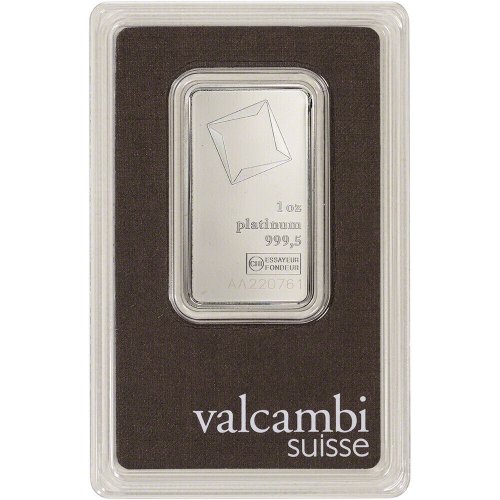 Valcambi Suisse Platinum: 1 oz of 999.5 Fine Quality in Sealed Ass