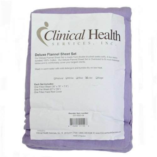 Lilac Deluxe Flannel Cotton Massage Sheets