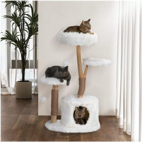 Natural Branch Cat Condo with 3 Platforms