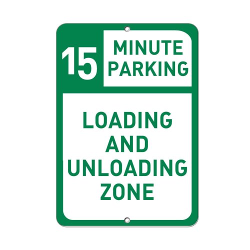15 Minute Parking & Loading Zone Metal Sign Collection