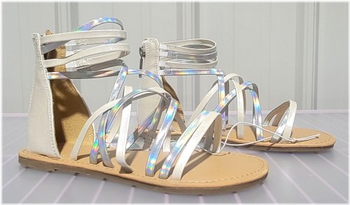 Iridescent Gladiator Sandals