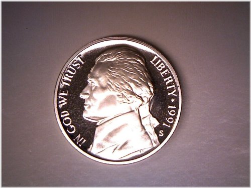 1991 S Proof Jefferson Nickel