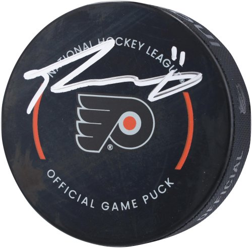 Travis Konecny Signed Flyers Game Puck