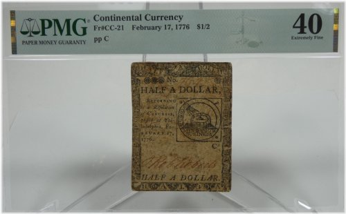 Fugio Half Dollar Note - February 17, 1776