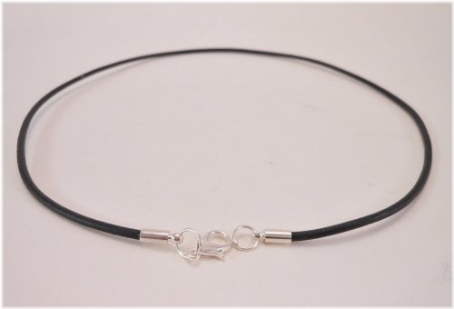 Silver Clasp Leather Choker Necklace