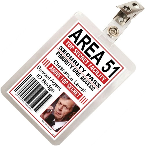 Area 51 Security Clearance ID Badge Prop