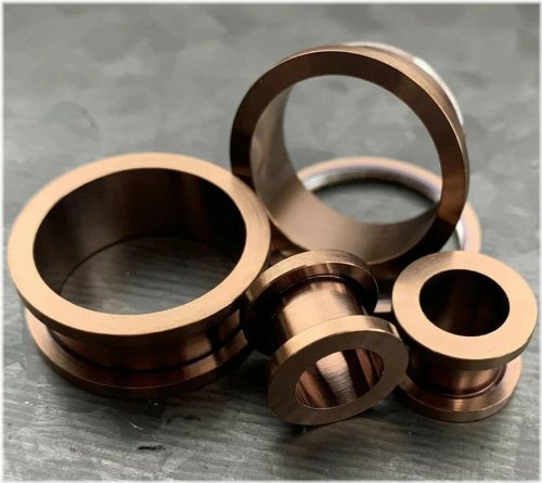 Bronze Plated Steel Screw Fit Tunnels Plugs Earlets Gauges